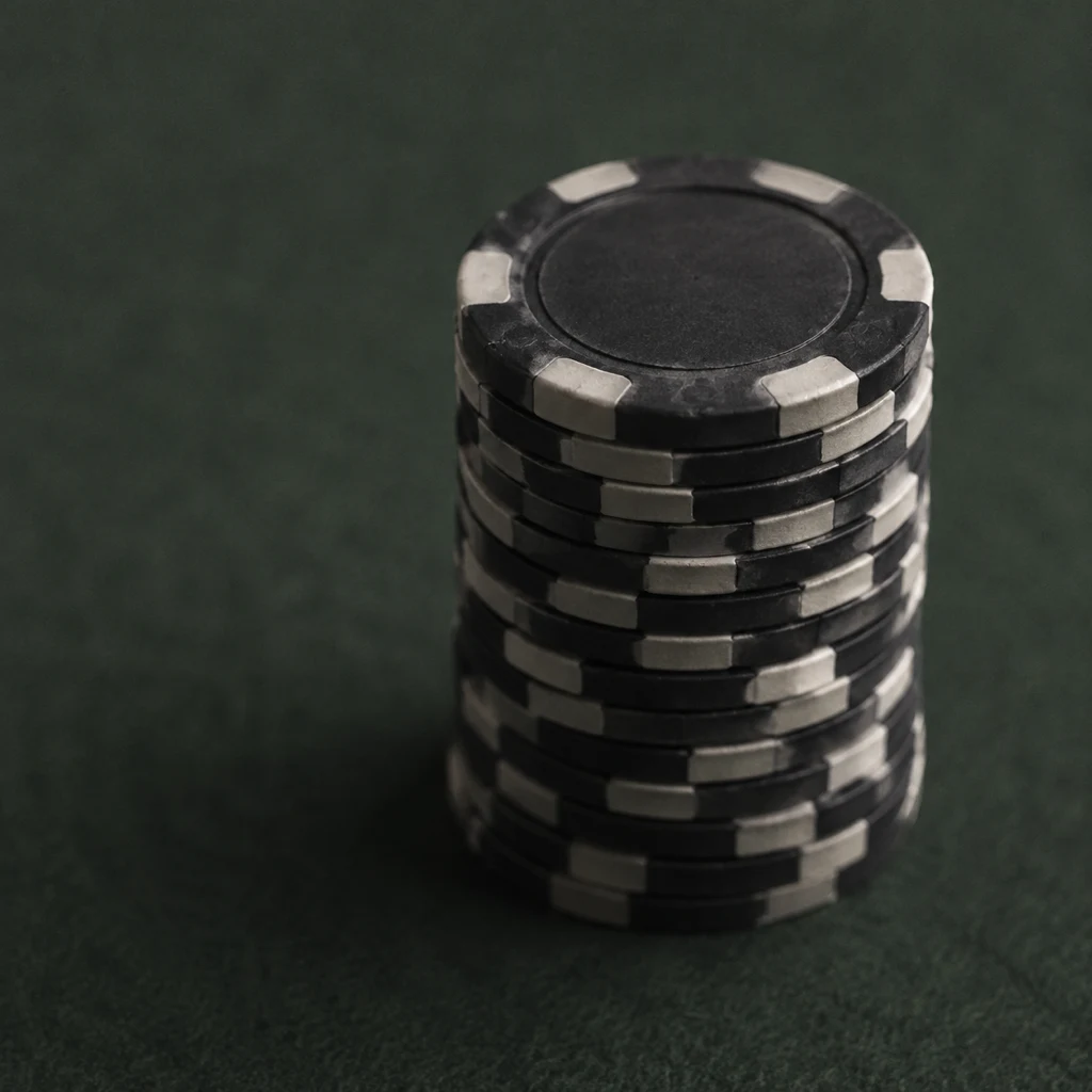 積み上げられたポーカーチップ